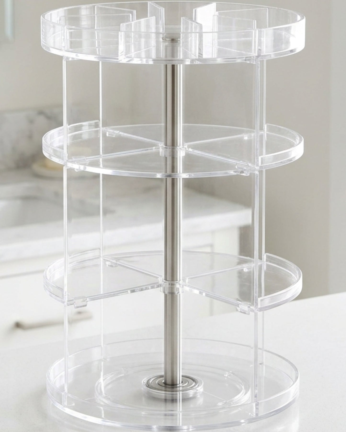 Bannd Clear Acrylic 360-Degree Rotating Cosmetic Organizer Tower 34 cm - Lifestyle view