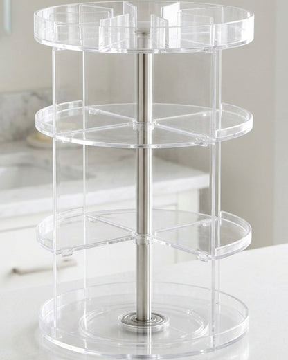 Bannd Clear Acrylic 360-Degree Rotating Cosmetic Organizer Tower 34 cm - Lifestyle view