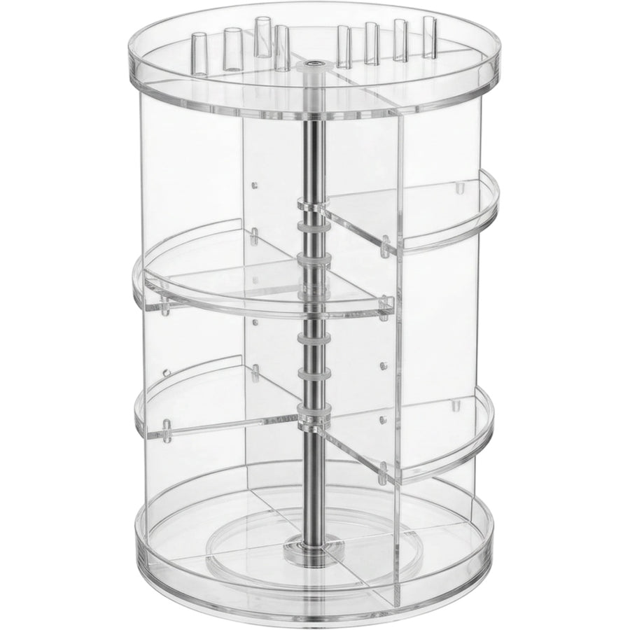 Bannd Clear Acrylic 360-Degree Rotating Cosmetic Organizer Tower 34 cm