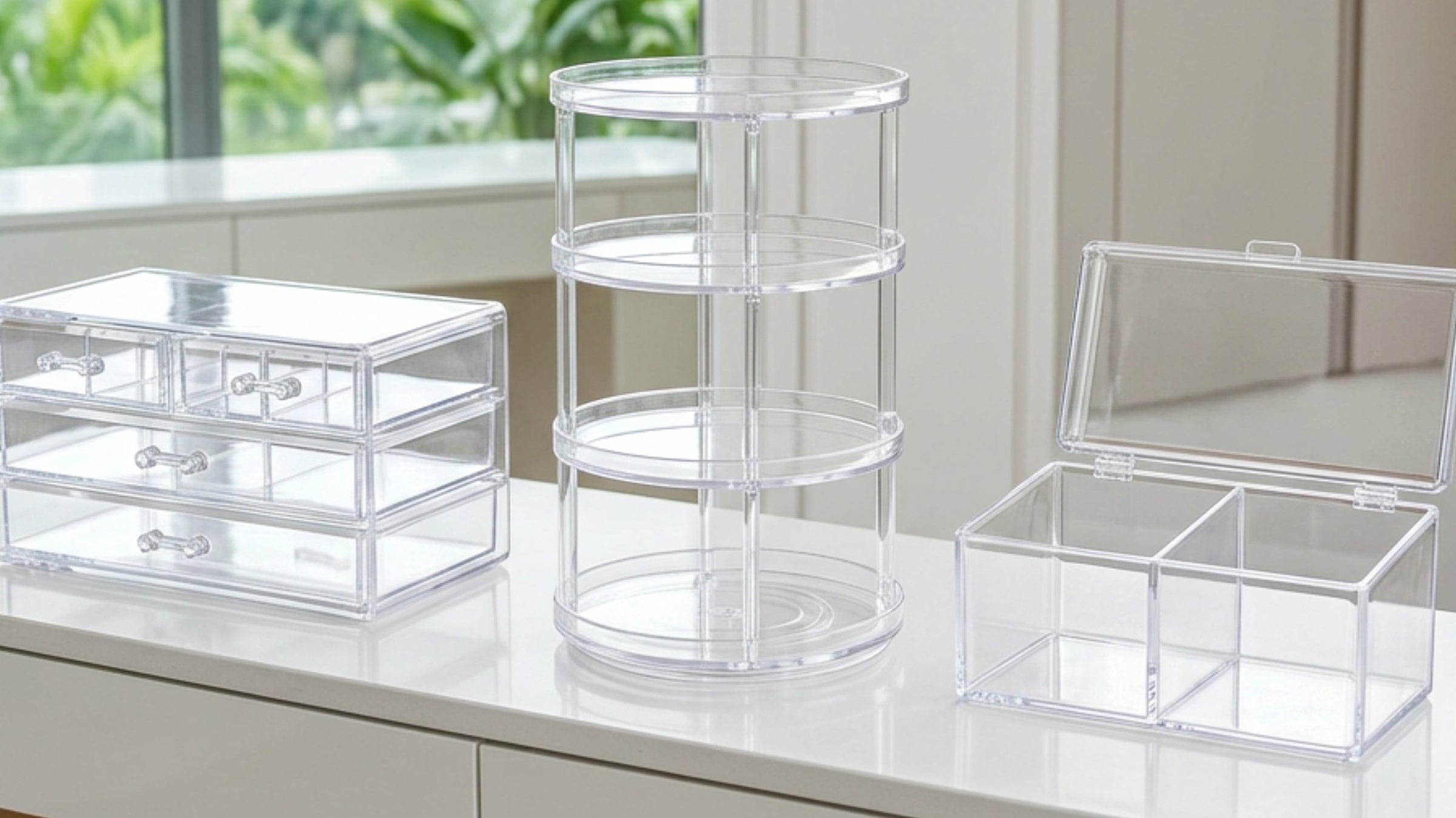 Bannd Clear Acrylic Cosmetic Desktop Organizers